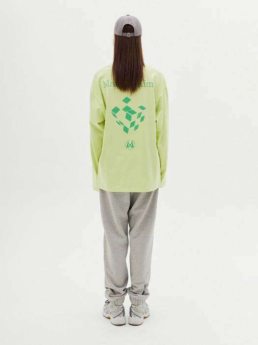 MATIN RUBIK CUBE LONG SLEEVE TOP IN GREEN