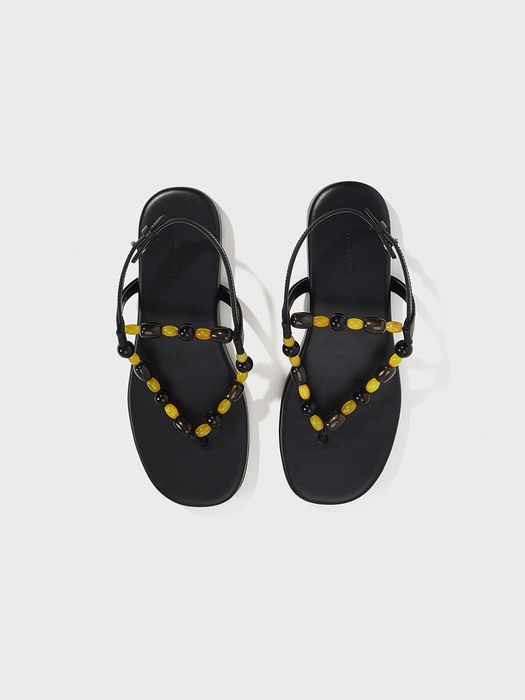 22SS BEADS SANDALS - YELLOW