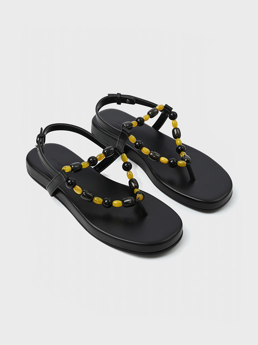 22SS BEADS SANDALS - YELLOW