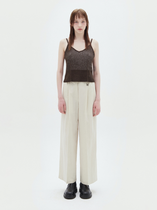 WIDE PANORAMA TROUSER IN IVORY