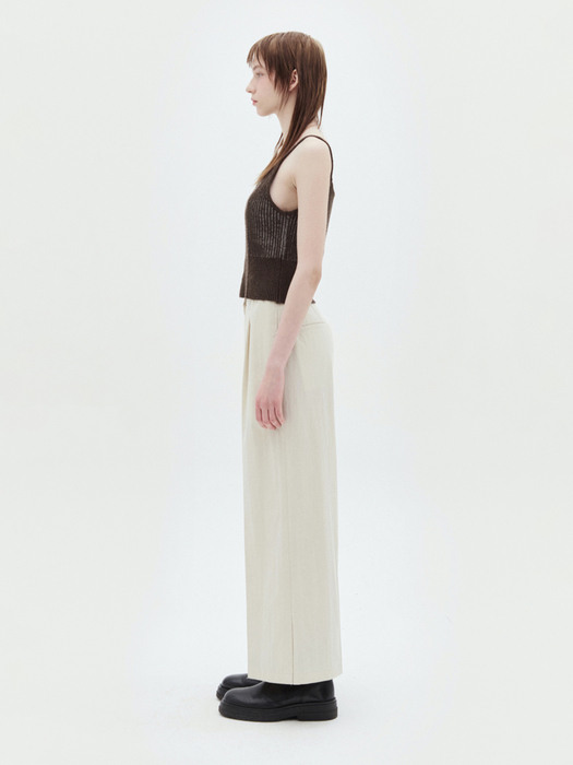 WIDE PANORAMA TROUSER IN IVORY