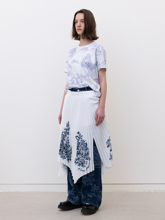 Toile De Jouy Pleats, Off white