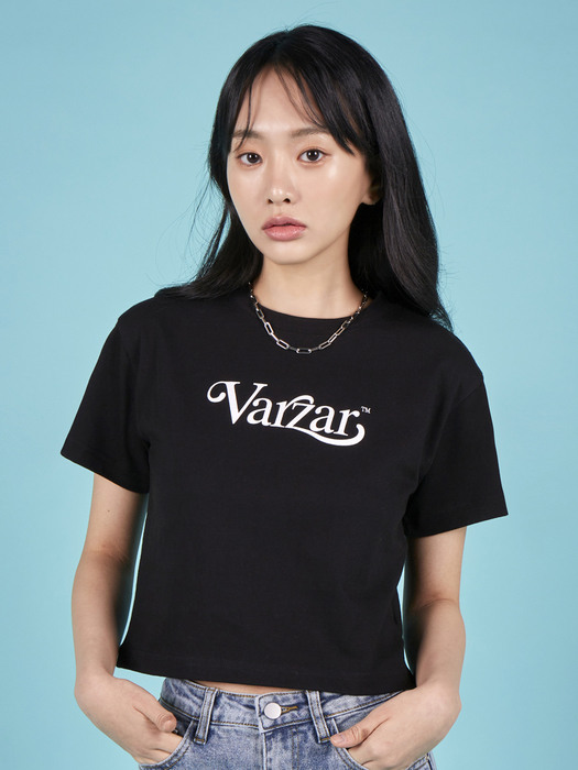 리프 VZ 로고 크롭 반팔 티셔츠 (4color)