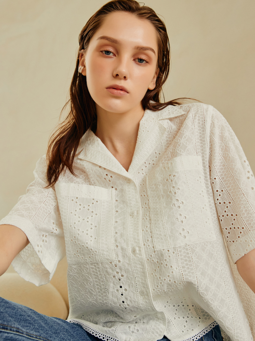 Eyelet White Shirt_WH