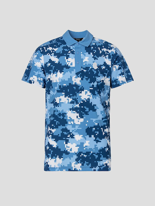 [NDL라인] 남성 블루 카모 프린트 티셔츠 (BJ2442M05P)