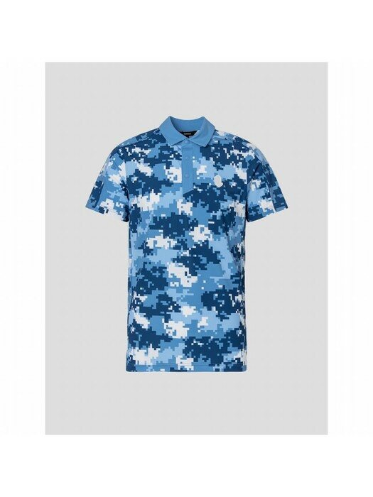 [NDL라인] 남성 블루 카모 프린트 티셔츠 (BJ2442M05P)