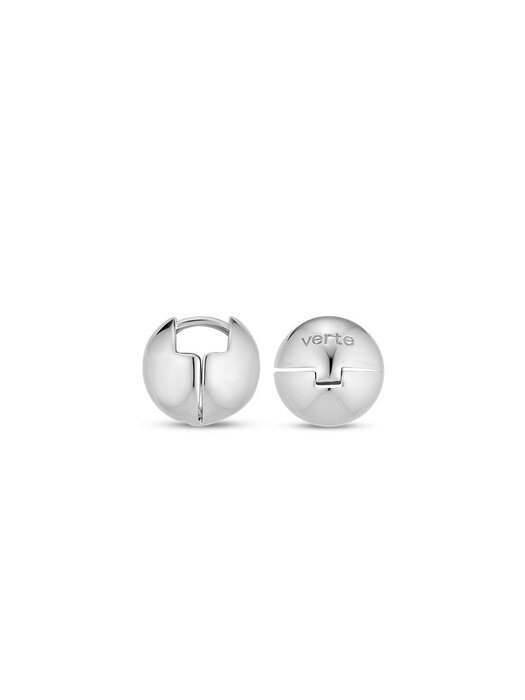 [925 silver] Deux.silver.107 / walnut earring (2 color)