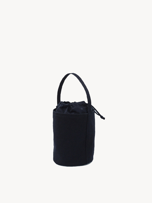 canvas bucket bag (navy M)