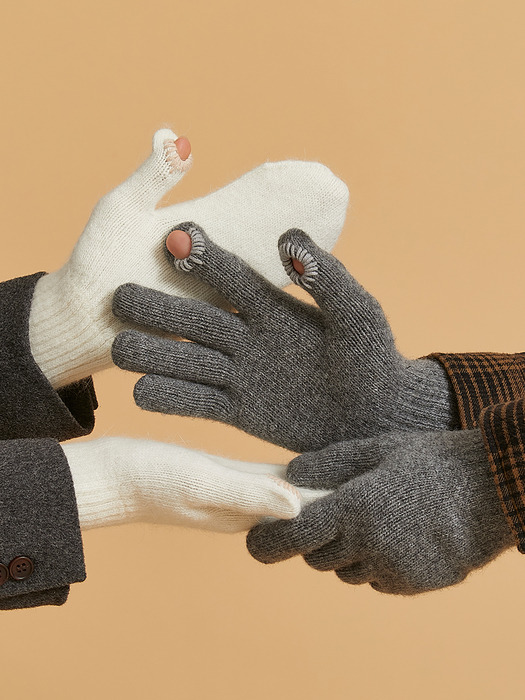 two hole touch finger gloves