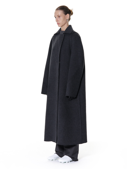 Wool Long Coat (Dark Grey)