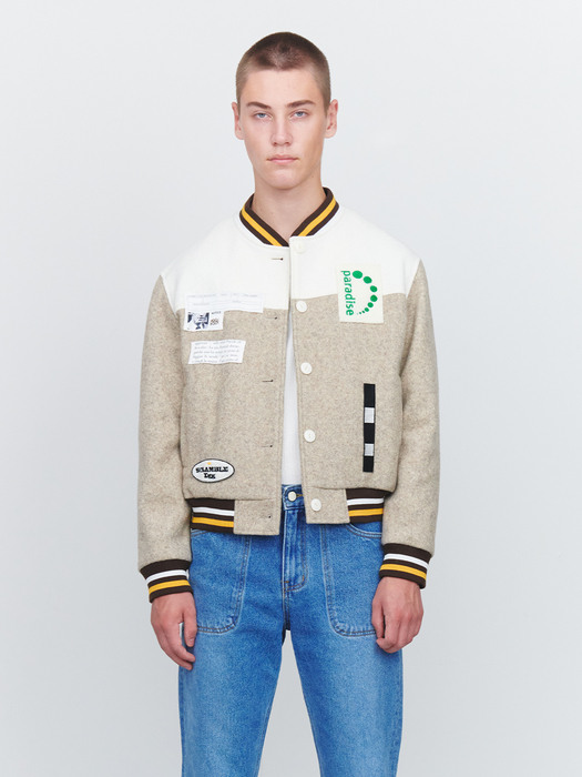 Patch Stadium Jumper Oatmeal Off-White