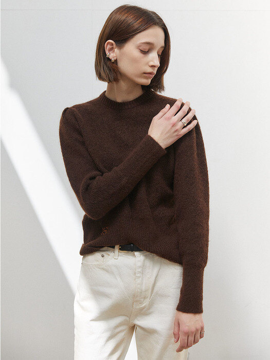 HEBE_MOHAIR PULLOVER_CHOCOLATE