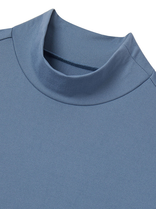 Base Layer Mock Neck Women - Mist Blue