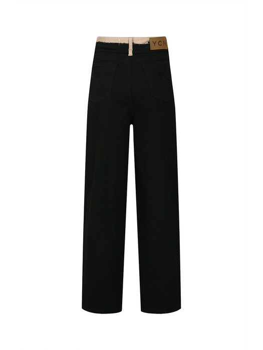 [FW22] HIGH-RISE BELTED STRAIGHT-LEG JEANS