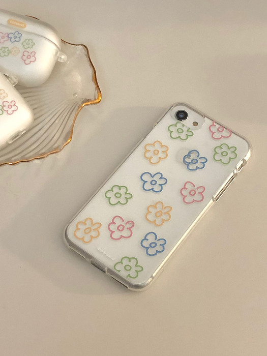 Soft flower case  (Jelly/Jelly hard case)