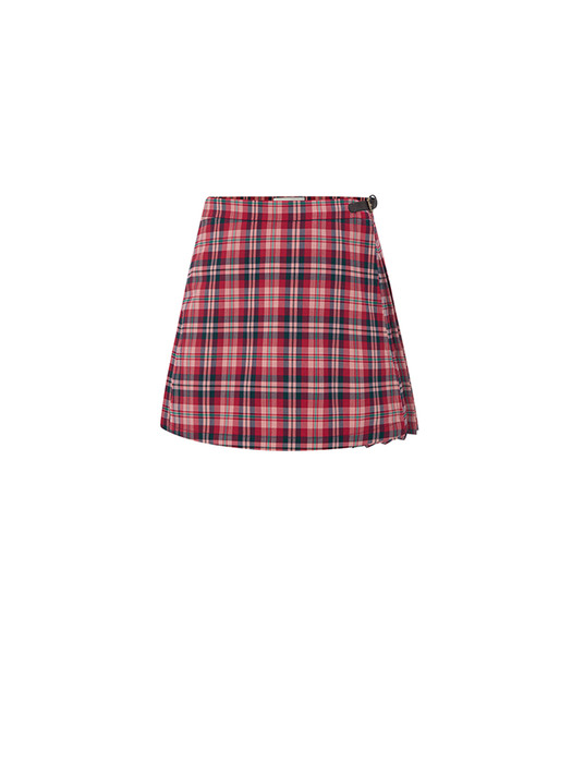 PREP TARTAN CHECK WRAP SKIRT_RED TARTAN [U3S0S20324]