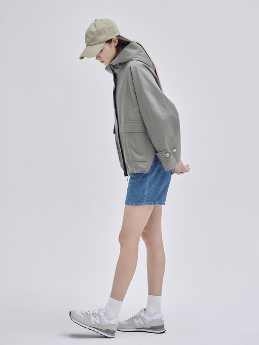 23SN hoody crop volume jacket [KA]