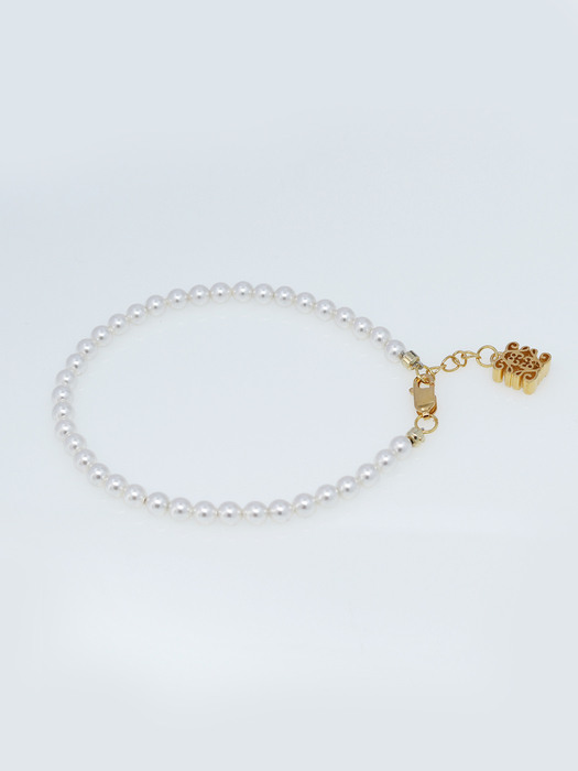 Anagram Snow White Pearl Bracelet[92.5Silver]