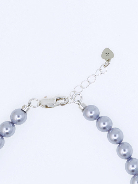 Blue Snow Crystal Pearl Necklace[92.5 Silver]