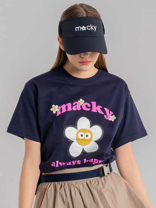 always happy T-shirt navy