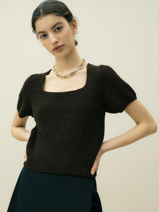 23SS SCOOP NECK KNIT (3COLOR)