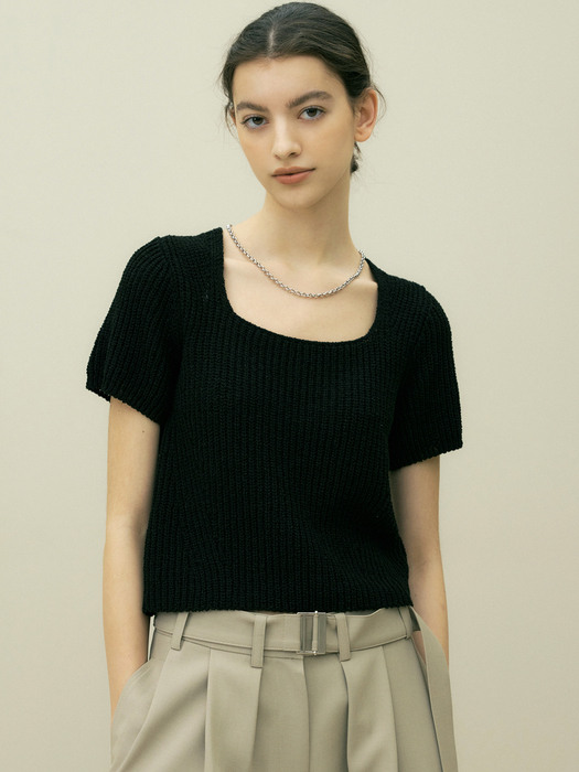 23SS SCOOP NECK KNIT (3COLOR)