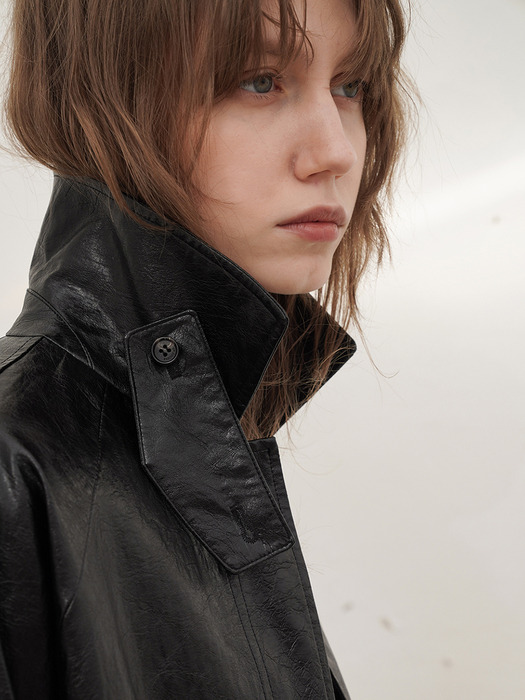 String Leather Jacket (black)