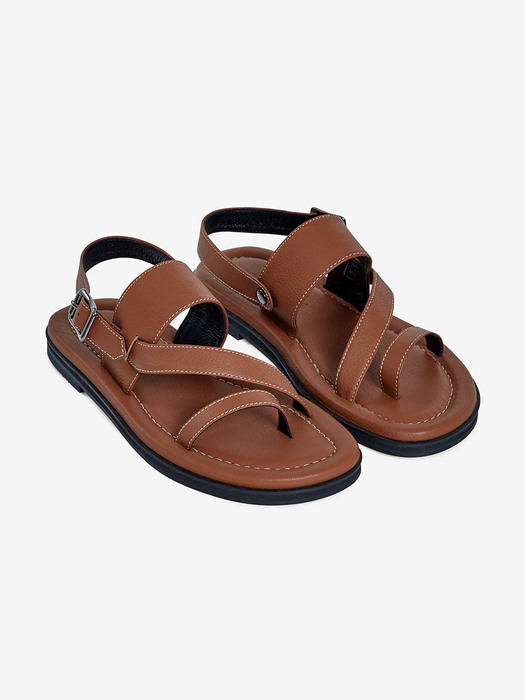 25mm Sergio Strap Sandal (Brown)