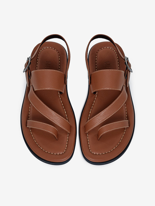 25mm Sergio Strap Sandal (Brown)