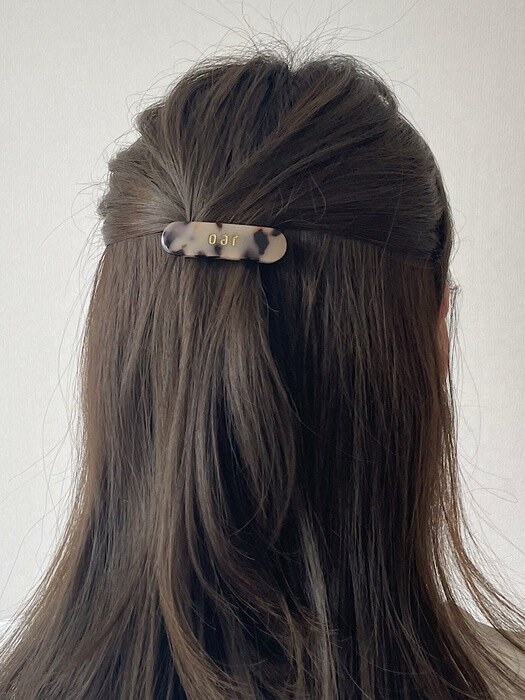 oar Classic Cameo Point Hair Barrette [BeigeLeopard]