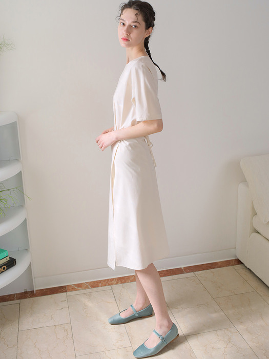 A-line wrap skirt & dress set  Coral Ivory