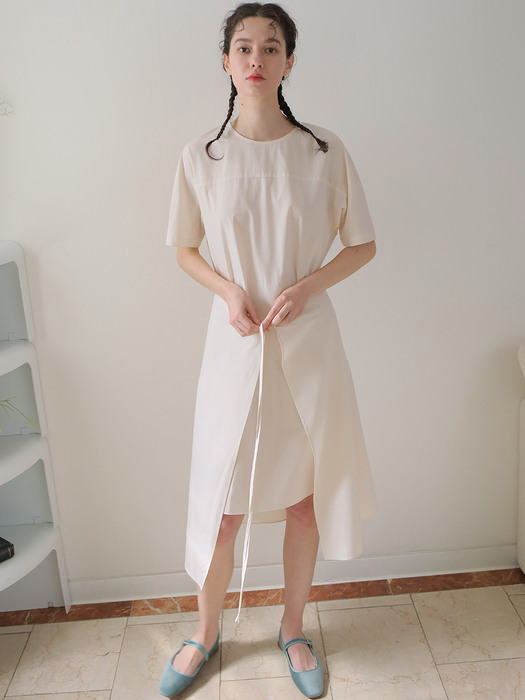 A-line wrap skirt & dress set  Coral Ivory
