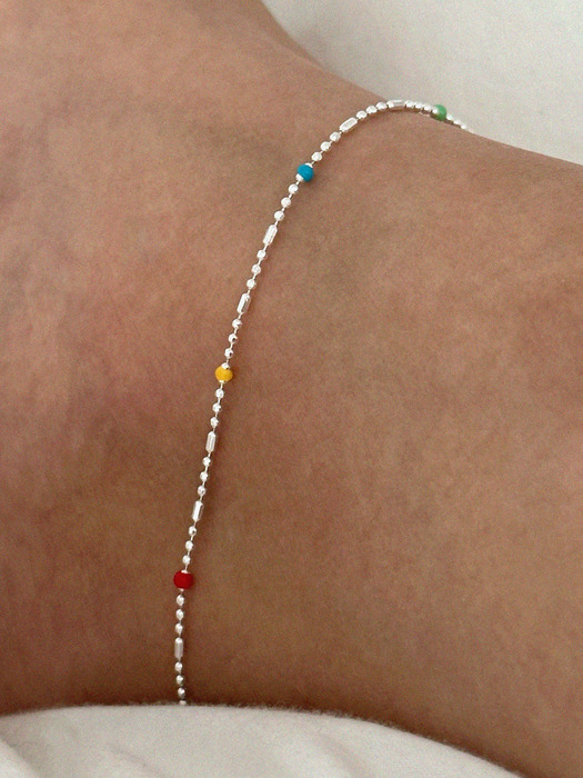 Rainbow anklet