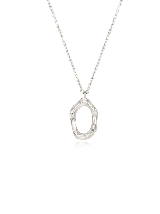 [silver925]rough frame necklace