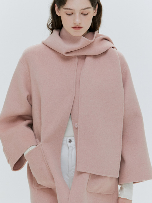 HANDMADE BELTED MUFFLER CASHMERE COAT [3COLORS]