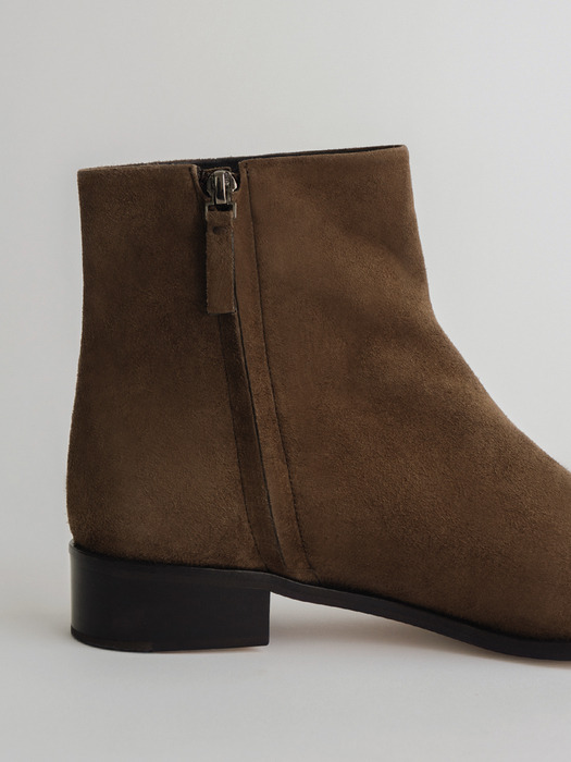 suede ankle boots (brown)