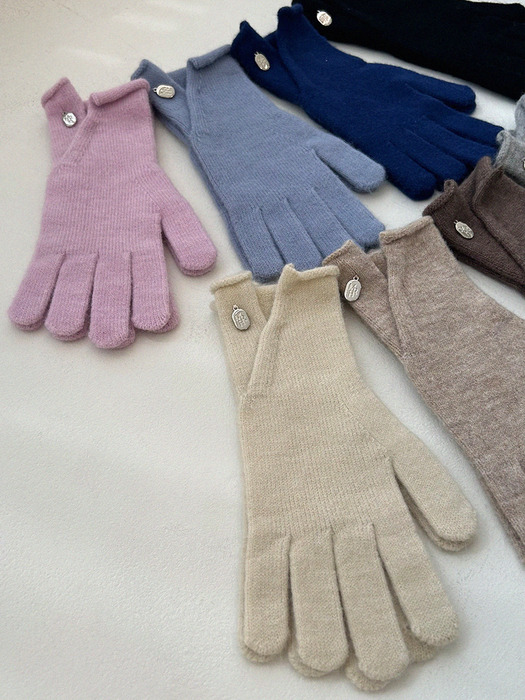 Oblique fingerhole gloves_8color