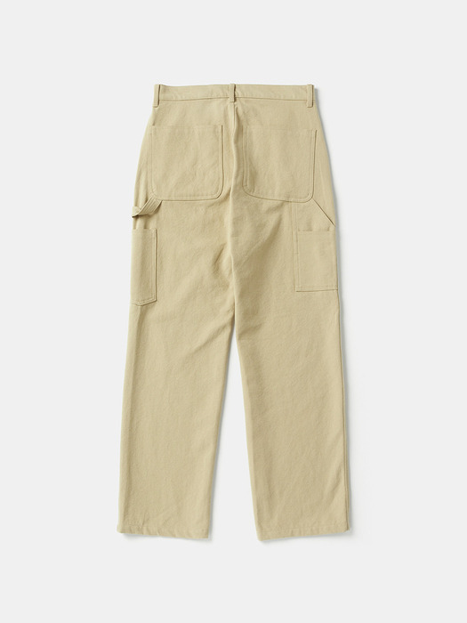 Single Cotton Carpenter Pants BEIGE