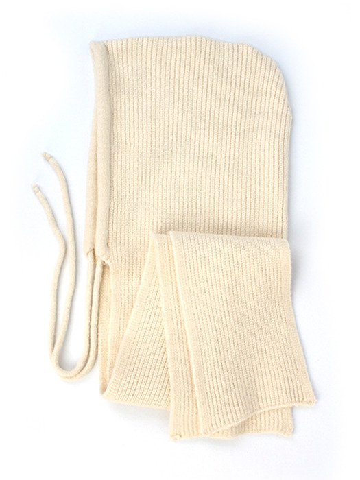 Wool Ivory Muffler Balaclava 바라클라바