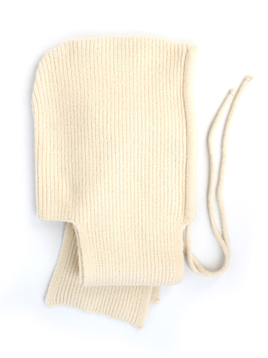 Wool Ivory Muffler Balaclava 바라클라바