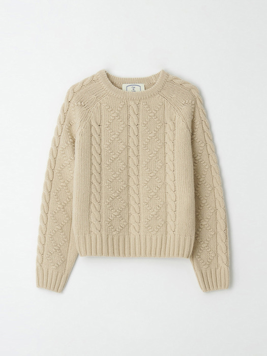 Merino Wool Fisher Knit (Beige)
