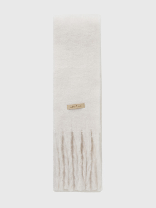 Soft basic mini long muffler - ivory