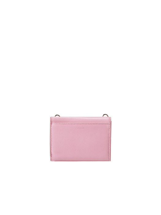 [고민시 PICK] Occam Lune Chain Folded Half Wallet (오캄 룬 체인 3단 반지갑) Bebe Pink