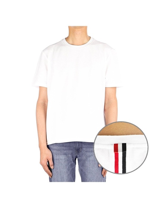 [톰브라운] 24SS (MJS056A 00050 100) 남성 스트라이프 반팔 티셔츠