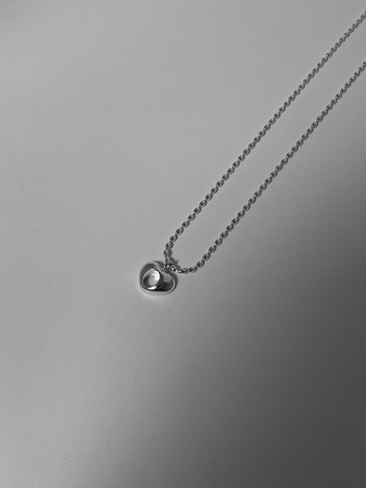 [925 silver] Tiny hole heart necklace