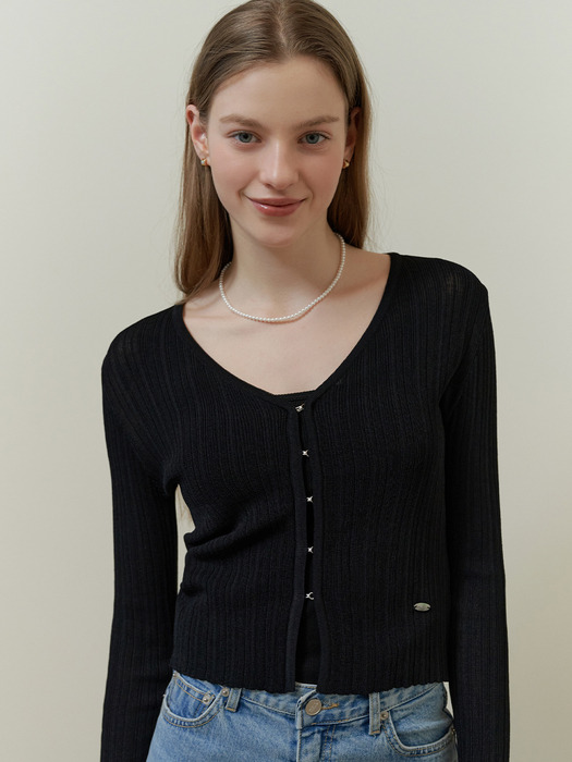 Drawing v cardigan (black)