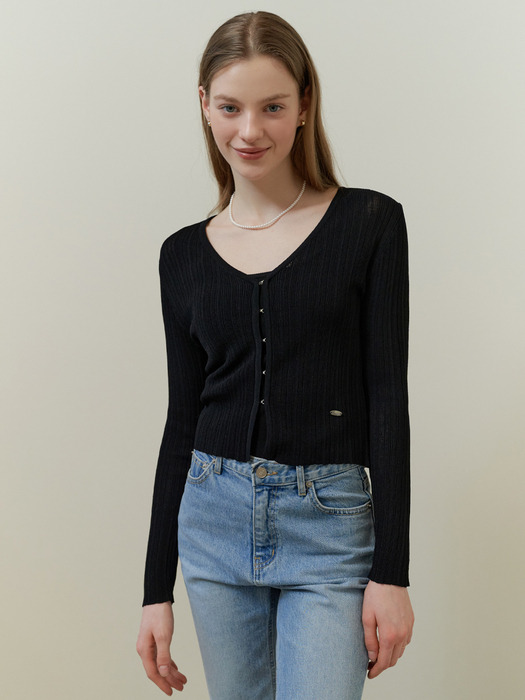 Drawing v cardigan (black)