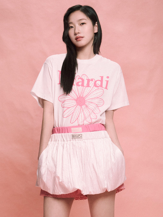 TSHIRT FLOWERMARDI_WHITE PINK