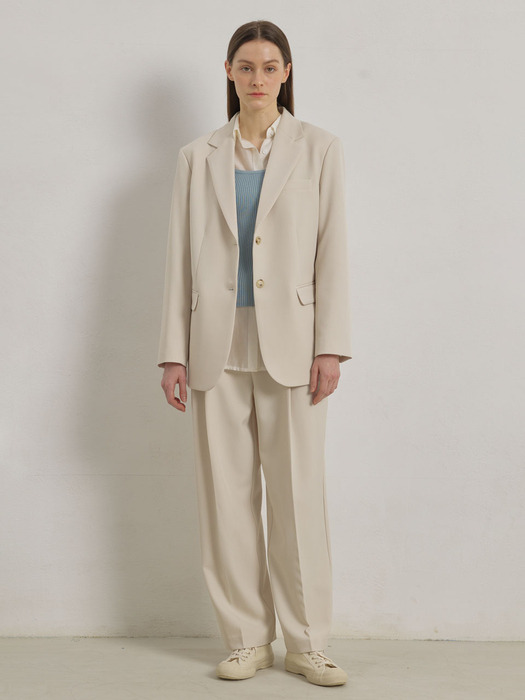 RODEN TWO BUTTON JACKET (CREAM)