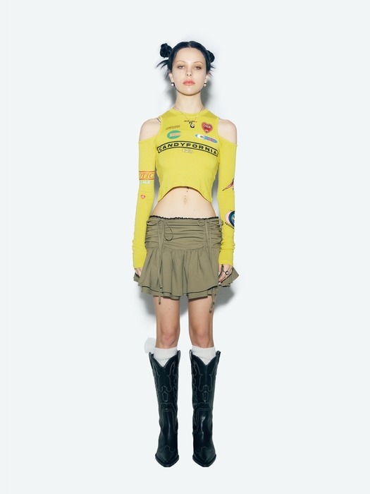 CANDYFORNIA CUT OUT LONG SLEEVE YELLOW